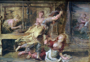 Minerva y Aracne, Peter Paul Rubens